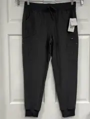 NWT Cherokee Certainty Anti- Microbial Scrub Pants M Gray Jogger Style Scrubs