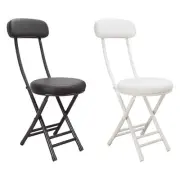 Cushioned Folding Stool Folded Camping Chair Compact Easy to Use with Back Rest