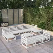 11 Piece Garden Lounge Set Solid Pinewood vidaXL