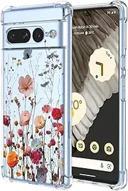 [RRXSYXL] for Google Pixel 7 Pro Case with Clear Floral Pattern,Shockproof Soft Case for Google 7 Pro,Pretty Flower