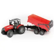 Bruder 1:16 Massey Ferguson 7480 Tractor w/Tipping Trailer Kids/Children Toy 3y+