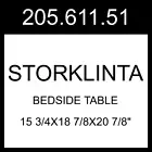 IKEA STORKLINTA Bedside Table 205.611.51