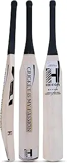 Heega™ V Shaped Mongoose Kashmir Willow Bat with Double Padded Classy Bat Cover | New Shape Leather bat | Tennis Bat - 6 (31.50 in)
