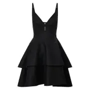 Tiered Bodice Dress - Black | Oroton