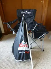 Coors Light Portable Folding Chair and Umbrella NEW Tailgate Beach Camping