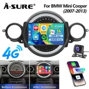 9" Android 14 Car Stereo 4+64G For BMW Mini Cooper R56 R60 2007-2013 Carplay GPS