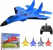 Wonstorex Rc Plane, Wonstorex Remote Control Fighter Jet, 2.4Ghz Rc Remote Control Fighter Model, EPP Professional Foam Material for Aircraft Model (Blue)