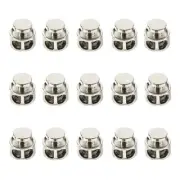 Metal Cord Locks for Drawstrings Silver Round End Spring Cord Toggle Double H...