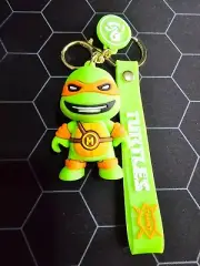 MICHELANGELO TEENAGE MUTANT NINJA TURTLES TMNT SERIES 2 OF 3 KEYCHAIN KEYRING *