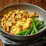 Shredded Chicken & Mushroom Korma