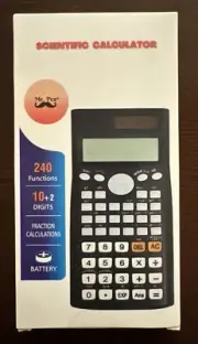NEW Mr. Pen Scientific Calculator: 2 Line, Statistics, Fraction, 240 Functions