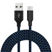 Catzon 1M 2M 3M Several Packs USB Type C Cable Nylon Braided Phone Cable Fast Charger Cable USB Cord -Black Blue