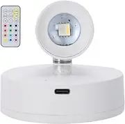 Small Art Spotlights, Remote Control Rechargeable Indoor Uplighting for Art, Battery Powered Accent Lighting for Plants, Portable and Adjustable Uplights for Home Decoration