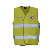 Manly Warringah Sea Eagles NRL Hi Viz Work Vest With Reflective Tape Yellow