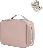 [Generic] Multi-compartment Toiletry Cosmetics Bag, Toiletry Cosmetics Bag Consulbefor, Multi Compartment Toiletry Bag, Hanging Multi Compartment Toiletry Bag, Leather Portable Storage Bag (B)