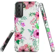 For Samsung Galaxy S22 Case, Armour Cover, Floral Garden