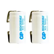 2x 1pc GP 2000mAh NiCAD SUB C Rechargeable Reusable Battery for Toys/Power Tools