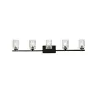 Living District Cassie 5 Light Vanity, Black/Clear - LD7029W41BK
