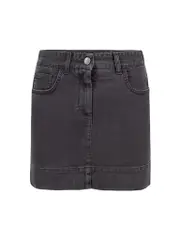 Black Denim Mini Skirt