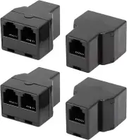 RJ12 6P6C 1 Female to 2 Female Telephone Line Splitters, Telephone Landline Cabl