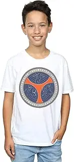 [Absolute Cult] Marvel Boys Black Widow Movie Taskmaster Shield Poses T-Shirt White 5-6 Years