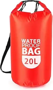 [Generic] PVC Dry Floating Bag Roll Top Dry Bag 10L/20L Water Sports Storage Bag Lightweight Dry Sack Black 10L