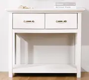 Ashford Console Table White Dressers 2-Drawer Entryway Hallway Side Table
