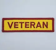 VETERAN Red on Yellow army HARLEY DAVIDSON BIKER PATCH IRON / SEW ON