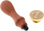 Prettyia Retro Wooden Handle Sealing Wax Stamp Personalised Name Wax Stamps Kits Wedding Party Invitation Card Sealing Stamp - Wood-S