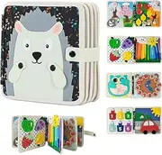Quiet Book Montessori Toys Busy Board with Sorting, Matching, Life Skills, Felt Quiet Activity Book for Kids,Boys Girls Preschool Learning Gift