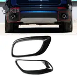 BMW 真正的碳纖維尾管裝飾蓋排氣管蓋尾喉框架汽車更換零件配件適用於寶馬 X6 E71 2008-2013