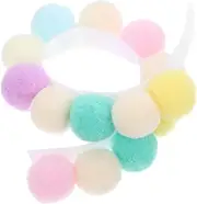 Adorable Cartoon Dog and Cat Collar Plush Neck Decoration Cute DIY Costume Accessory for Pets Comfortable Wear for Stylish Plush Design Macaron Colors