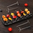 10PCS Stainless Steel Barbecue Skewers Baking Sticks Universal Air Fryer