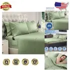 Extra Deep Pocket King Size Sheets 6 Pc Set - Soft Microfiber with Side Pocket