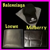 在飛比找蝦皮購物優惠-LOEWE 小牛皮 男款 皮夾 短夾 錢包 MULBERRY