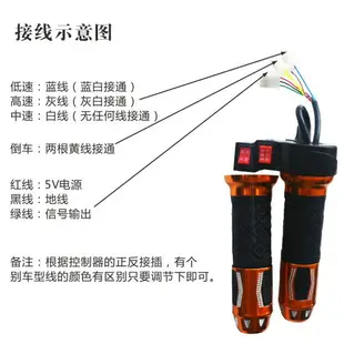 電動車電摩配件新品加速器加厚防滑鋁合金加長轉把三輪二輪車三速