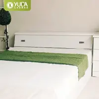 在飛比找momo購物網優惠-【YUDA 生活美學】純白色 加大6尺收納床頭箱/床頭櫃(床
