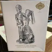 Princess House Crystal Bride And Groom Cake Topper 6.5"
