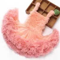 在飛比找ETMall東森購物網優惠-女童寶寶夏季連衣tutu裙公主裙網紗蓬蓬紗蛋糕裙禮服周歲生日