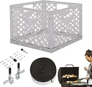 Offset Smoker Mod | Stainless Steel Mod Kit BBQ Modification Kit - Smoker Accessories with Charcoal Basket Replacement Mod Tool for Offset Smokers