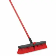 LIBMAN Multi Surface Push Broom 18" Medium-Softness Bristles 804 4-Pack