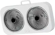 Small USB Desk Fan, 8 Inch Mini Table Fan, Adjustable Portable Quiet 2 Speeds Strong Airflow Desktop Personal Fan for Indoor Home Bedroom Office Outdoor Travel, USB Powered, White