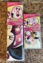 (2) New Disney 17 Piece GIANT MINNIE BOW-TIQUE & 33 Piece Set Wall Decal Sets ✅
