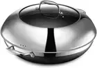 HexClad Hybrid Nonstick 35 cm Wok with Steel Lid, Dishwasher Safe