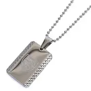 Arsenal FC Patterned Dog Tag And Chain Silver One Size