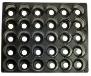 Reko BLACK ROUND SEEDLING TRAY 350x290x60mm 30-Cell *Australian Made