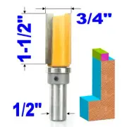 1 pc 1/2" Shank 3/4" Diameter 1-1/2" Blade Top Bearing Pattern Trim Router Bit S