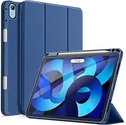 JETech Case for iPad Air 11-Inch M3/M2 (2025/2024), iPad Air 5/4 (2022/2020 5th/4th Generation 10.9-Inch) with Pencil Holder, Slim Tablet Cover with Soft TPU Back, Auto Wake/Sleep (Navy)