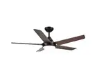 YUHAO 48 in. LED Indoor Black 3-Speed Ceiling Fan Lighting