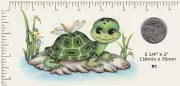 Ceramic decals FROGS, TORTOISE, Children. Nursery. WATERSLIDE. DECOUPAGE PD80